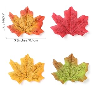 fall leaves size