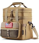 JOYHILL Tactical Lunch Box for Men, Double Deck Expandable Insulated Lunch Bag, Large Durable The...