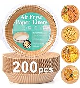 200PCS Air Fryer Liners for Ninja: Higher Non-Stick Disposable Parchment Paper Liner for Ninja DZ...