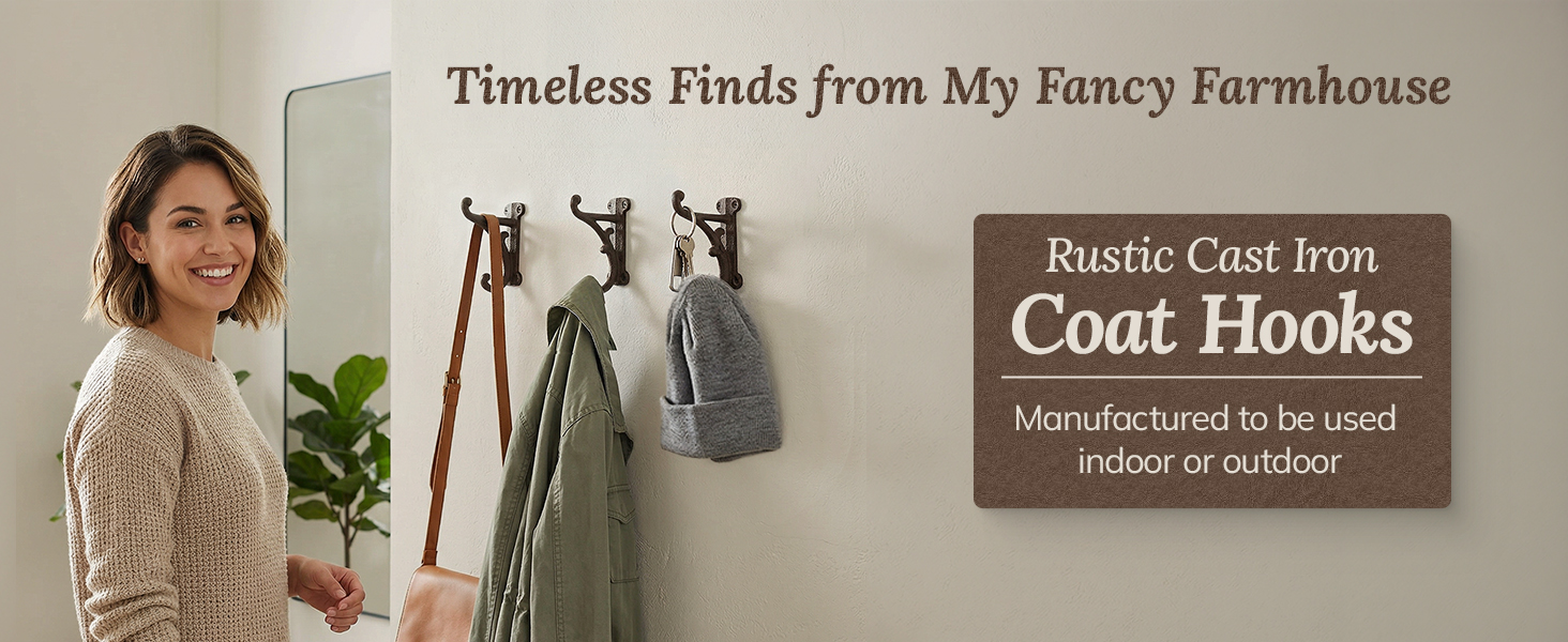 Timeless Finds from My Fancy Farmhouse - Rustic Cast Iron Coat Hooks