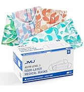 JMU 500 Pcs Multicolor Disposable Face Masks, 4-Ply ASTM Level 3 Medical Face Masks for Adults, 1...