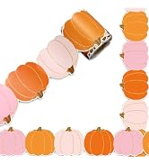 Whaline 32.8 Ft Fall Bulletin Board Border Colorful Autumn Pumpkin Die Cut Trim Border Roll for F...