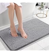OLANLY Bathroom Rugs 24x16, Extra Soft Absorbent Chenille Bath Rugs, Rubber Backing Quick Dry, Ma...