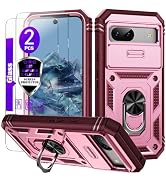 for Google Pixel 8A Case with Camera Cover Slider, 2*Tempered Glass Screen Protectors,Build in 36...