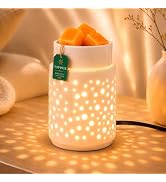 nawaza Ceramic Wax Melt Warmer 2-in-1 Electric LED Scented Candles Melter | Home Office Decor Mot...