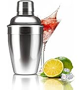 Newness Cocktail Shaker, Stainless Steel Martini Shaker, Drink Shaker Built-in Strainer, Professi...