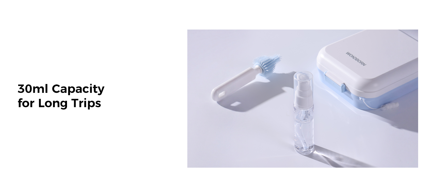 30ml Capacity for Long Trips
