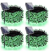 4 Pack 180FT 320 LED Solar Halloween Lights Outdoor Waterproof, Green | Solar String Lights Green...