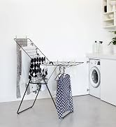 HangOn Drying Rack, 20m - Matt Black - Brabantia laundry rack in laundry room