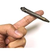 YEEMO Mini Brass Bolt Action Pen with Keychain, Handmade EDC Pocket Pen, 76 mm with 2 Replacement...