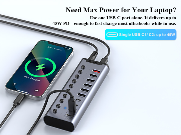 usb hub for pc usb charging block