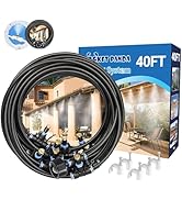 Misters for Outside Patio,Outdoor Water Misting Cooling System,40FT|12M.Backyard Mist Kit for Gar...