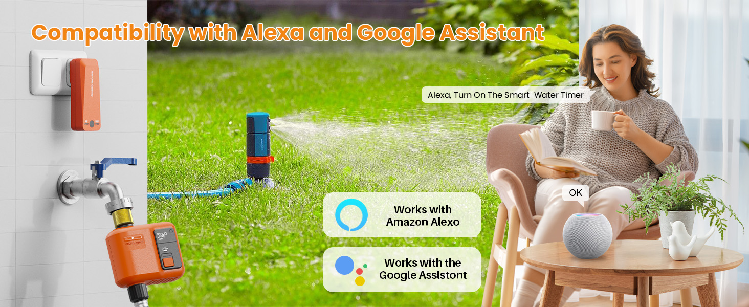This smart hose timer works enabling voice command convenience.