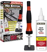 No Stitch Handheld Heat Iron Repair Kit for Fabric - Electric Pressing Wand & Fabric Adhesive Pow...