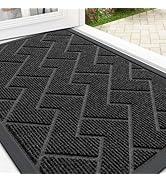 OLANLY Front Door Mat Indoor Outdoor Entrance, Waterproof All-Season, All-Weather Doormat, Sturdy...