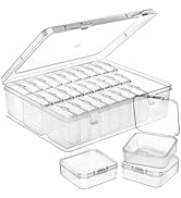 Slomg 31 Pcs Bead Organizers and Storage Containers, Clear Jewelry Earring Organizer Plastic Case...