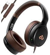 USB C Headphones Wired Headphone Over Ear with Microphone, Lightweight Only 195g, Active Noise Ca...