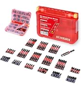 Geinxurn 76 pieces Impact Screwdriver Bits Set, Magnetic S2 Steel Multi Insert Power Bits Tips wi...