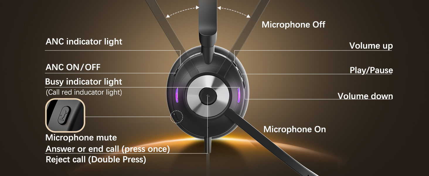 computer headphones with mic