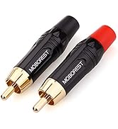 MOBOREST for RCA Male Plug Adapter Audio Phono Gold Plated Solder 24K Gold Speaker Plugs RCA Jack...