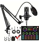 sktome Podcast Equipment Bundle, V8max Voice Changer with Podcast Microphone Bundle - Studio Cond...