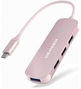 MEANHIGH USB Hub 4-Port USB Hub for Laptop USB 3.0, USB 2.0 Multiple USB Port Expander Dongle for...