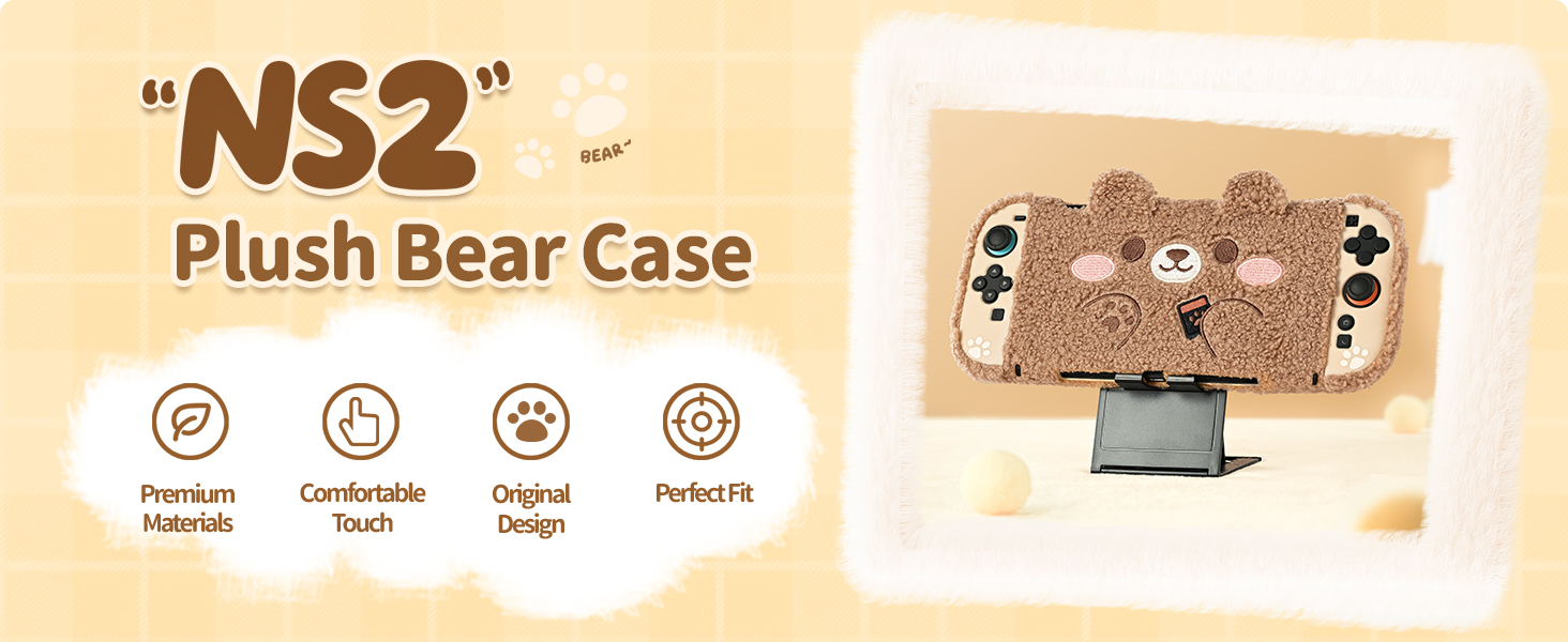 Switch 2 plush bear case