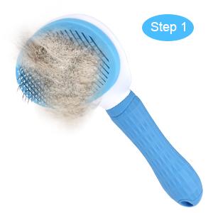 Step 1: Brush your pet with gentle move.
