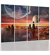 UMIACOUSTICS 8 Pcs 0.7Inch Thick Art Acoustic Panels, Total 47.2” x 31.5” Decorative Acoustical W...