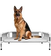 Makerfire Elevated Dog Bed, Raised Dog Sofa Bed for Medium Dogs, Detachable Cooling Indoor/Outdoo...