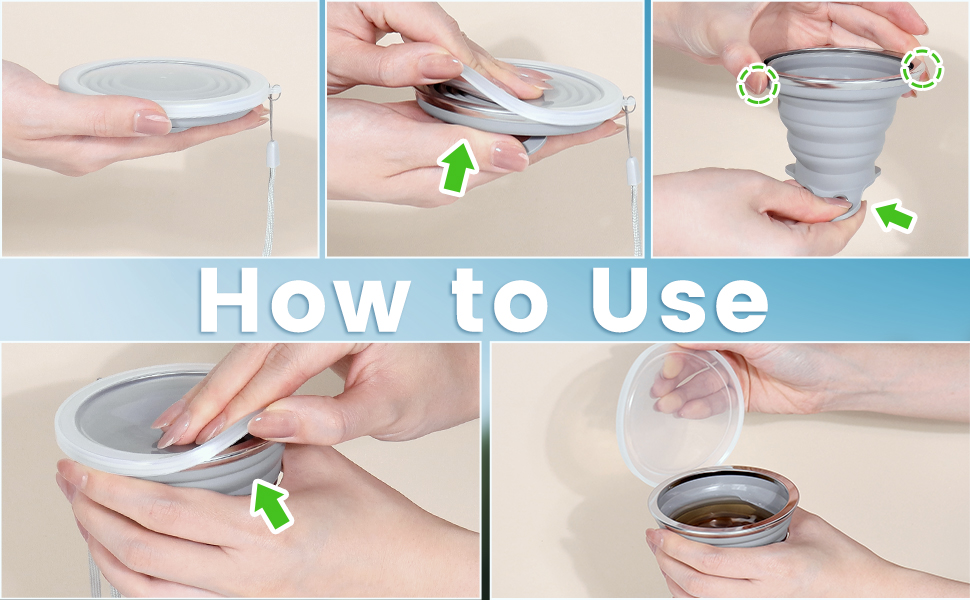 Open the Collapsible Cup Lid