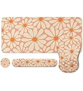 iLeadon Large Desk Mat Cute for Keyboard and Mouse,Ergonomic Massage Wrist Rest Pad with Memory F...