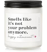 LUMELOOM Retirement Gift for Woman, Men - 9oz Lavender Scented Soy Wax Candle- Best 2025 Retired ...
