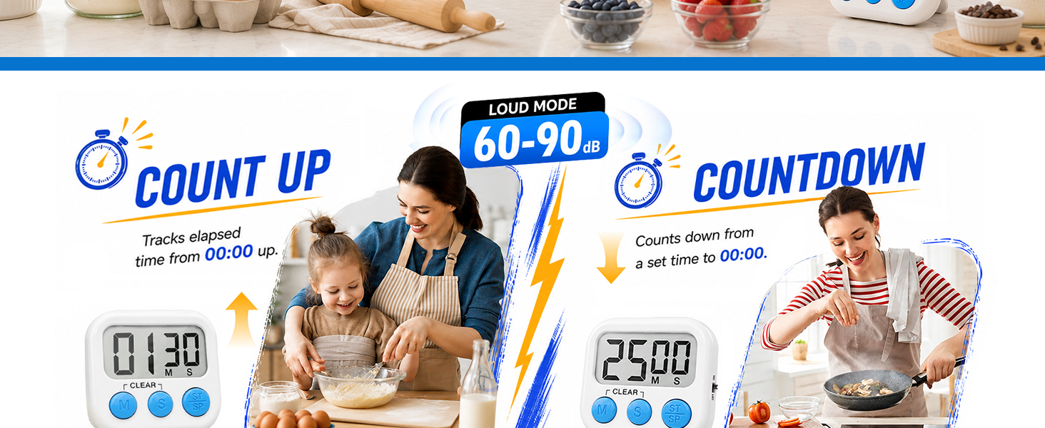 Digital Kitchen Timers for cooking