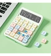 Exlliy Mechanical Switch Calculator, 12 Digit Large LCD Display, Big Buttons, Real Mechanical Key...