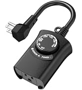 HBN Outdoor Light Timer Waterproof, Weatherproof Photocell Dusk to Dawn Light Sensor,2/4/6/8 Coun...