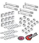 Fireball 60pcs Replacement Truck Hardware Pack - 3X Spacer Kits (12 Skateboard spacers + 24 washe...