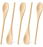 MORGLES 5 Pcs Wooden Spoons for Cooking, 12 Inches Long Handle Spoons | Wooden Kitchen Kit for Mi...