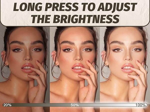 Makeup mirror with lights