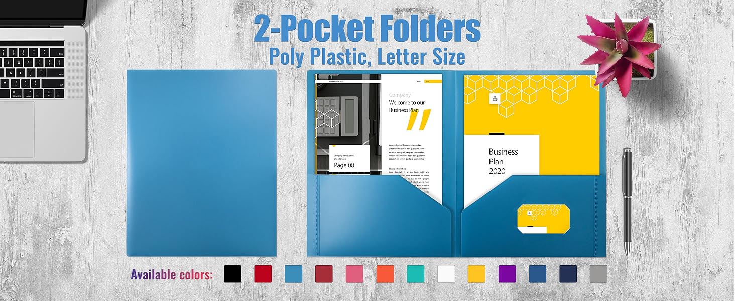 2-Pocket Poly Folders
