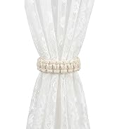 HOMEBROS Curtain Tiebacks, Boho Rustic Braided Curtain Holdbacks for Indoor Outdoor Curtains, Ben...