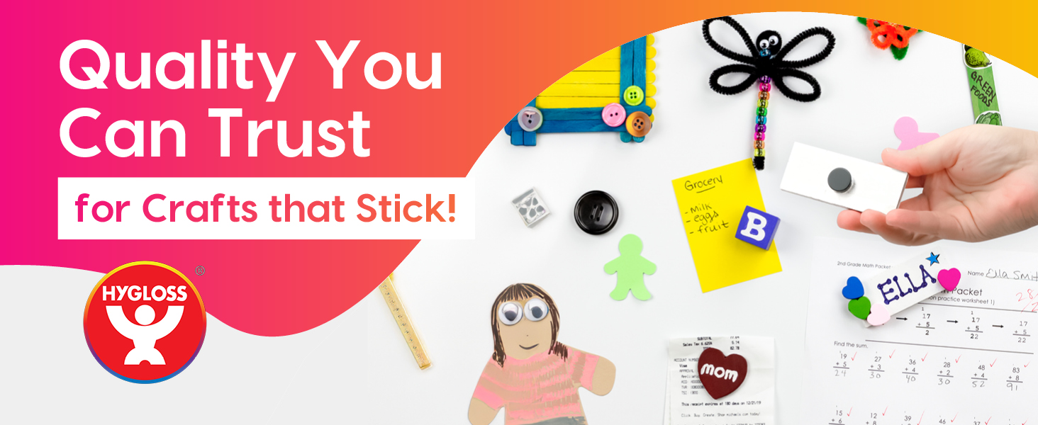 Peel and stick design no tools no mess, quality you can trust for crafts that stick!