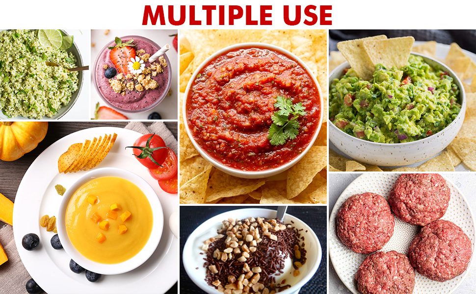 Pull chopper for kitchen multiple use, prefect for salsa, guacamole, baby food, etc