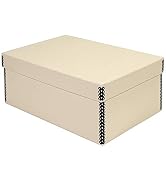 Lineco Tan Photo Snapshot Photo, Card, File Box Removable Lid. Bulk Storage Negatives, Prints, Fi...