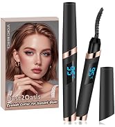Heated Eyelash Curler, Heated Lash Curlers, Rechargeable Electric Lash Curler with Eyelash Comb f...