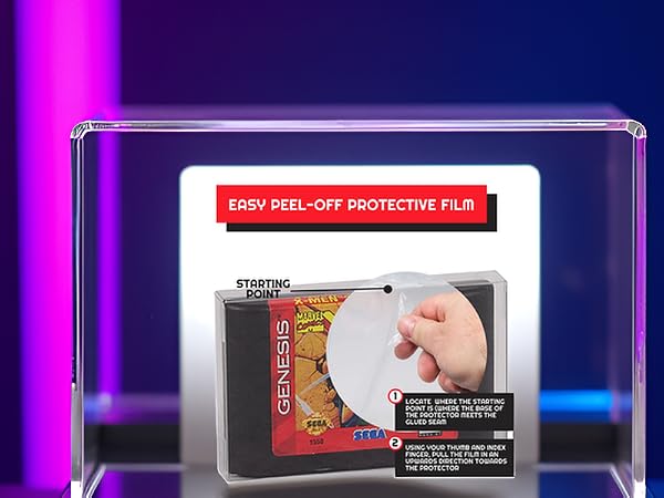 Transparent protective bags for retro Sega Genesis games