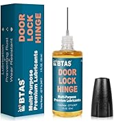 Door Lock Hinge Lubricant Oil Squeaky Fix Lube for Keyhole with Needle Oiler 1 oz 1 Pcs
