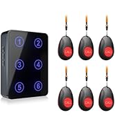 CallToU Wireless Caregiver Pager Nurse Call Button for Elderly LED Call Light Nurse Alert System ...