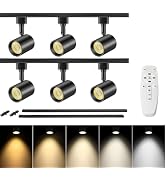 TuyuBEE 6 Lights LED Track Lighting Kit with 6.6FT H Type Track Lighting Rails, Modern Kitchen Ce...
