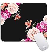 Armanza Square Mouse Pad Pretty Peony Flower, Personalized Premium-Textured Custom Mouse Mat Desi...